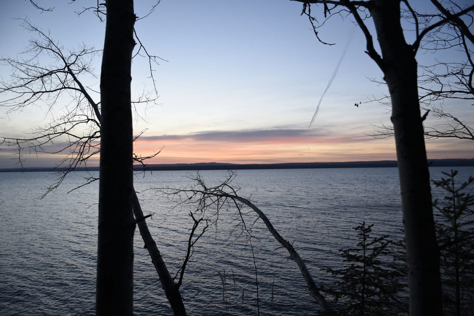 Sunrise view from our shoreline on beautiful Lake Superior.