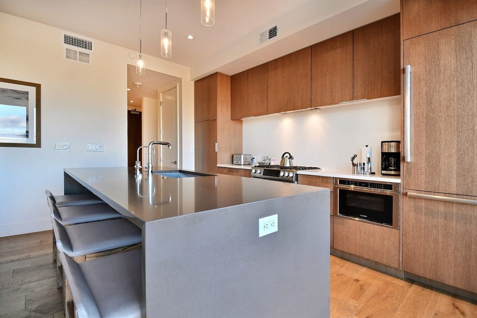 Room, Indoors, Kitchen, Flooring, Hardwood
