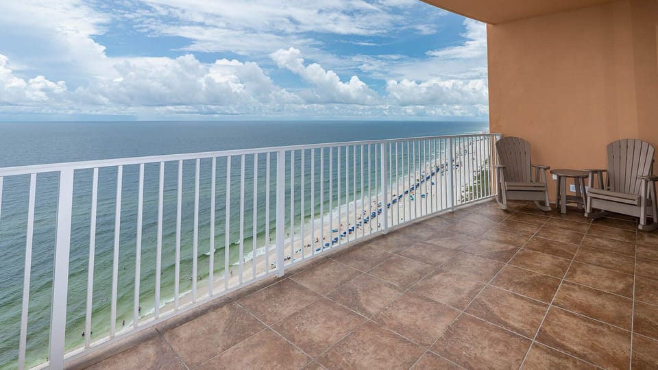 Relax on your balcony and bask in the sunlight with mesmerizing views of the gulf coast on your beach retreat