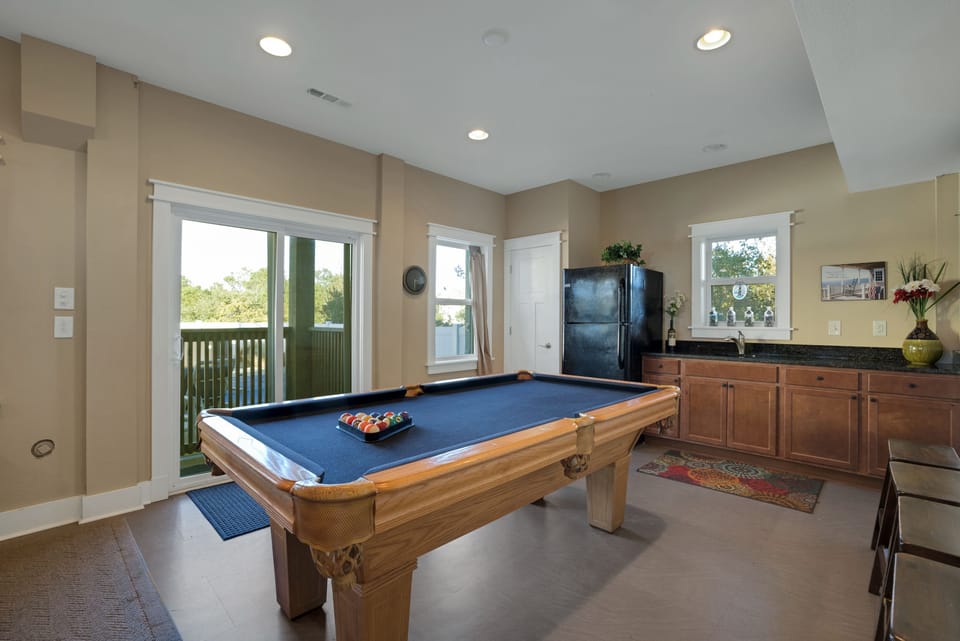 Kitchenette & Pool Table- Ground Level