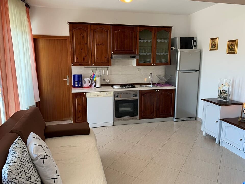 Living room and kitchen