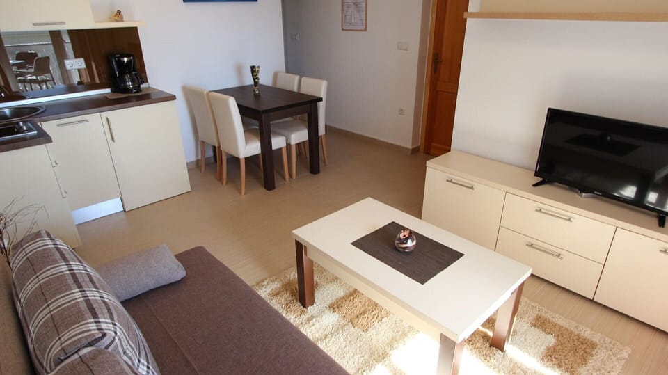 Living room and kitchen