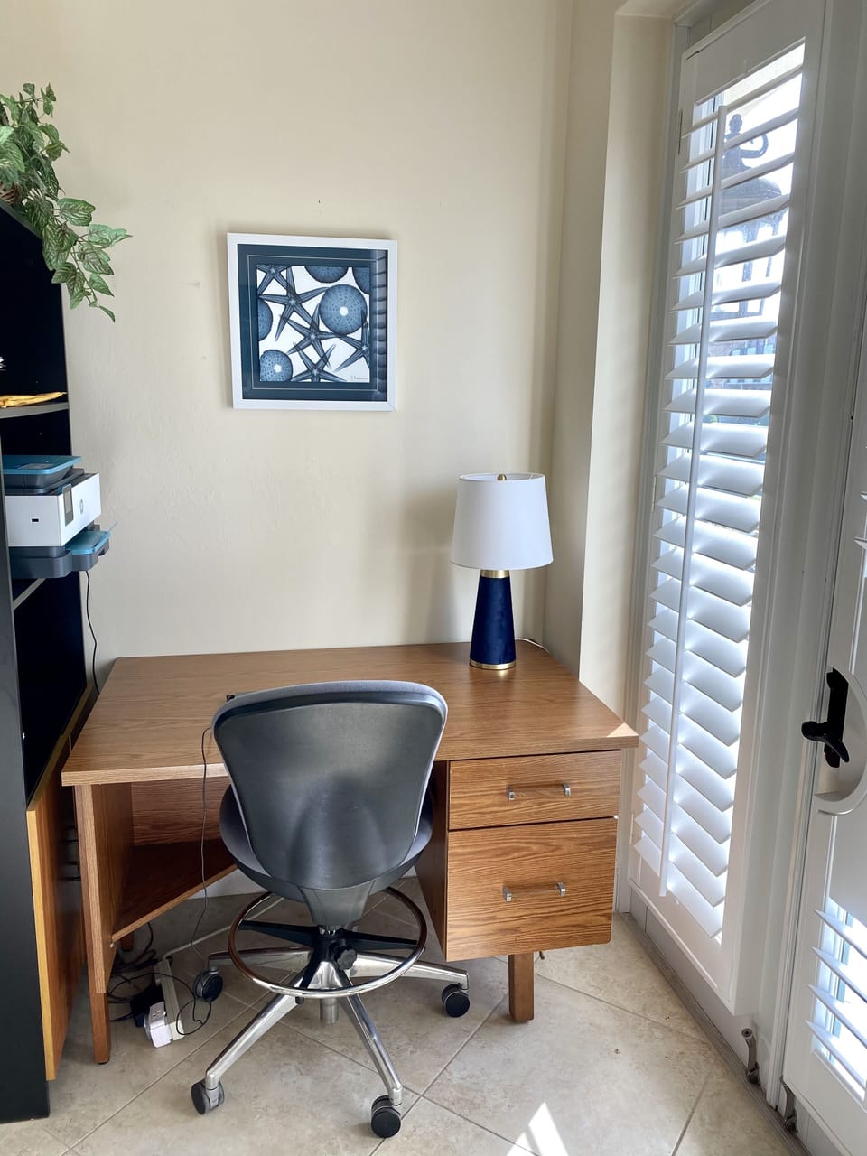 Bedroom 5 study with desk area and sofa bed (first floor)