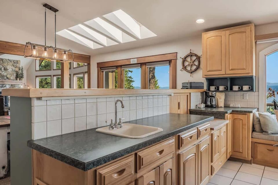 Additional sink and counter space for all of your family meal prep