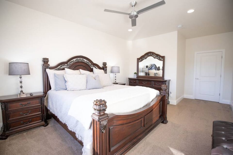 Master bedroom with king bed