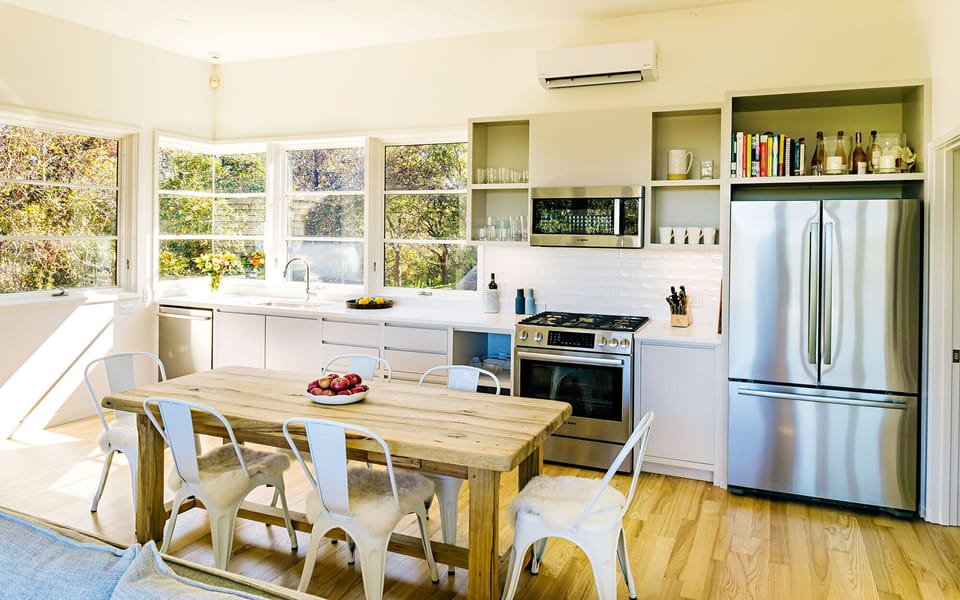 The well-appointed kitchen has everything you need.