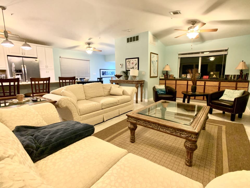 Living Room Area with large flat screen TV