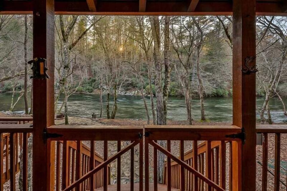 On The Rocks Located Right On The Bank Of The Coosawattee River