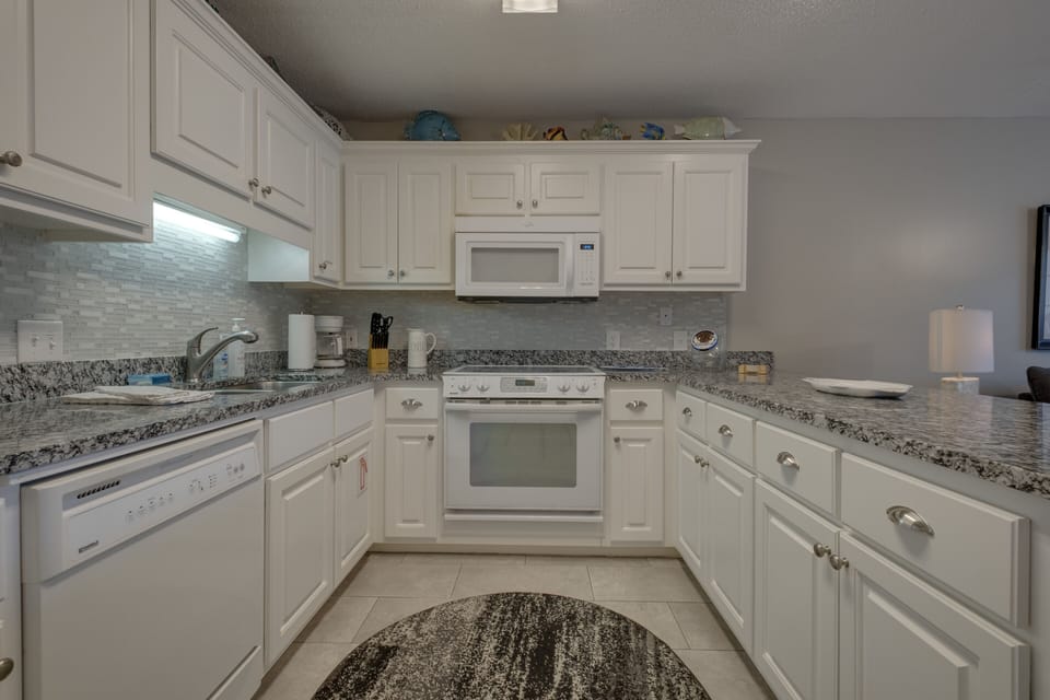 Kitchen with granite countertops 