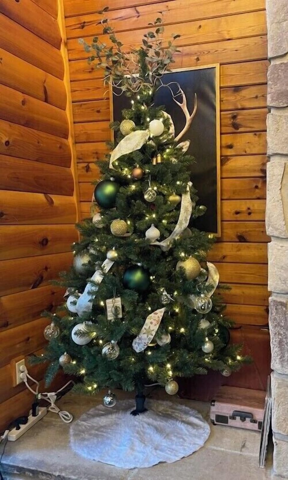Christmas tree at cabin