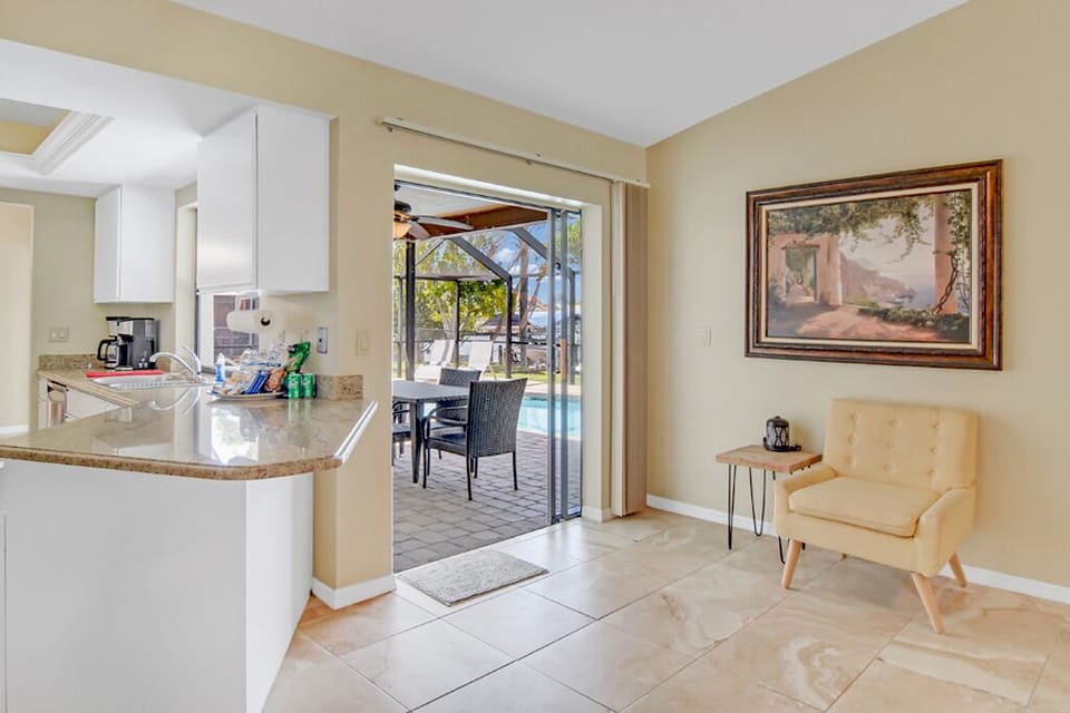 Amazing views from the dining room into the patio area.  