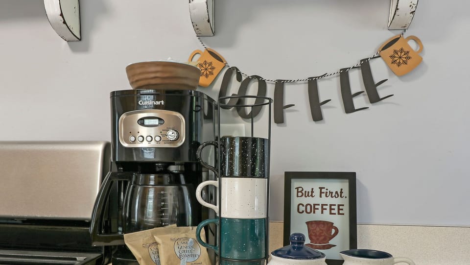 Regular Mr. Coffee and few day supply of coffee provided