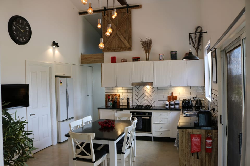 Our cute but functional country kitchen.