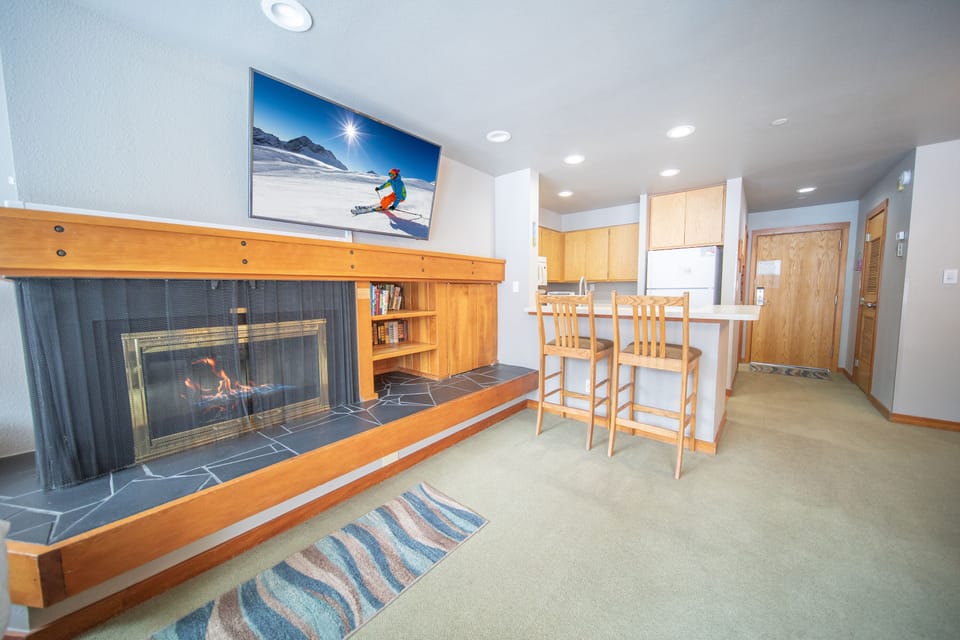 Beautiful gas fireplace