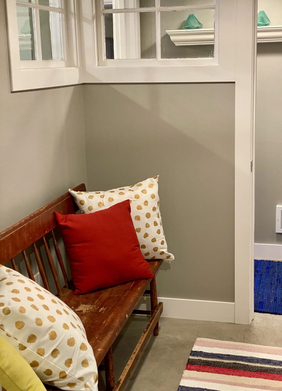 Back entry from garage...a great place to hang your coat.