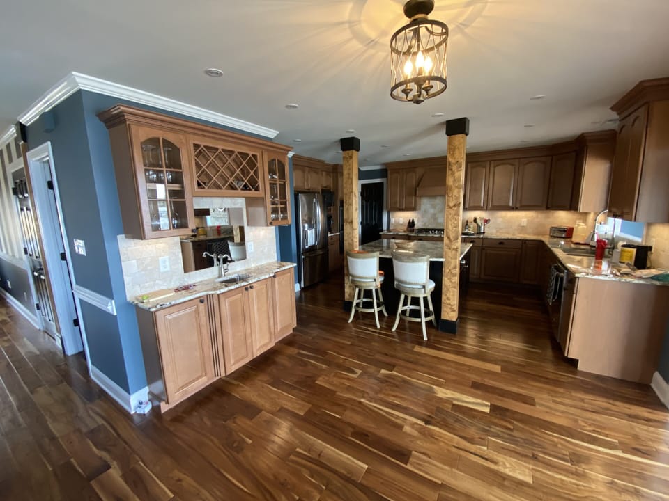 Main Level. Wine Bar and Kitchen.