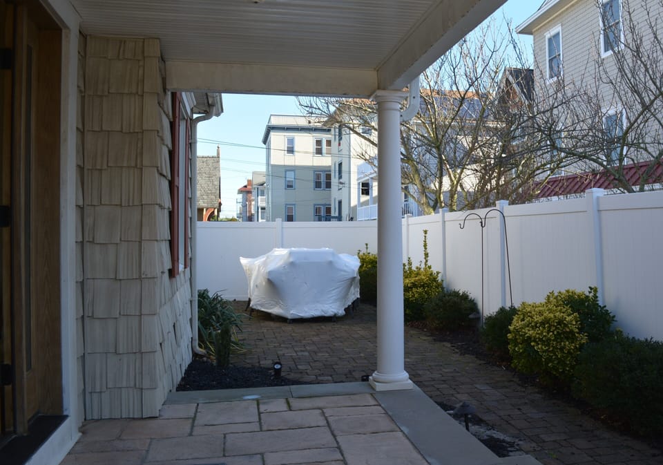 Private Patio with Dining Set & Gas Grill