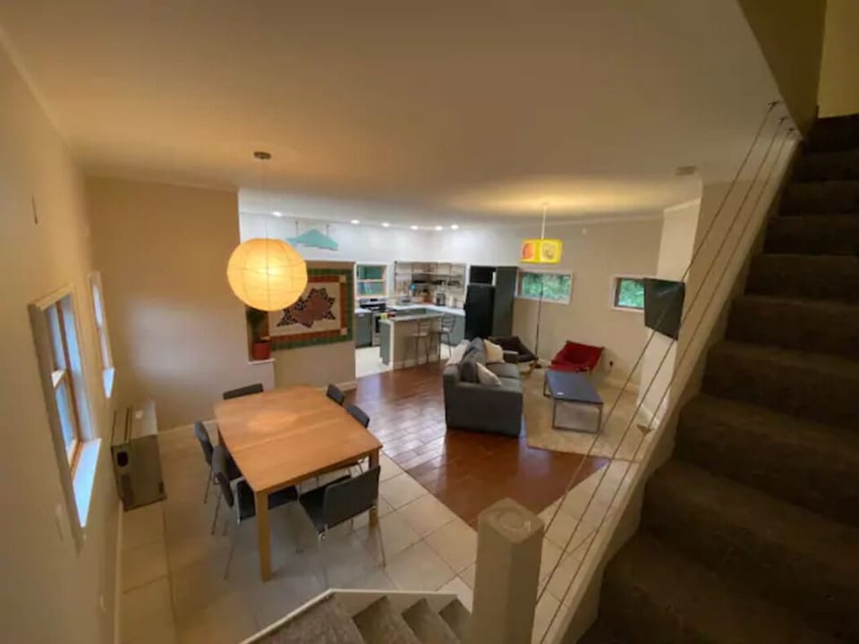 Stairs to upstairs bedroom