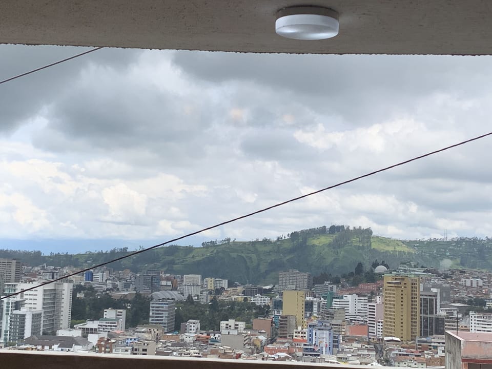 More photos to come. A view of Old Quito from the dining room table.