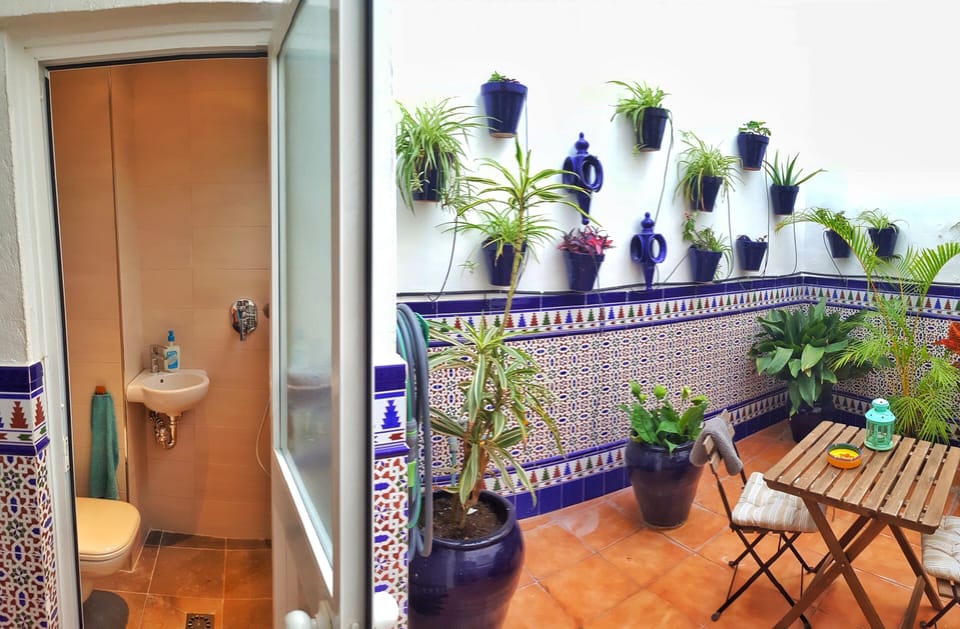 Patio with second bathroom