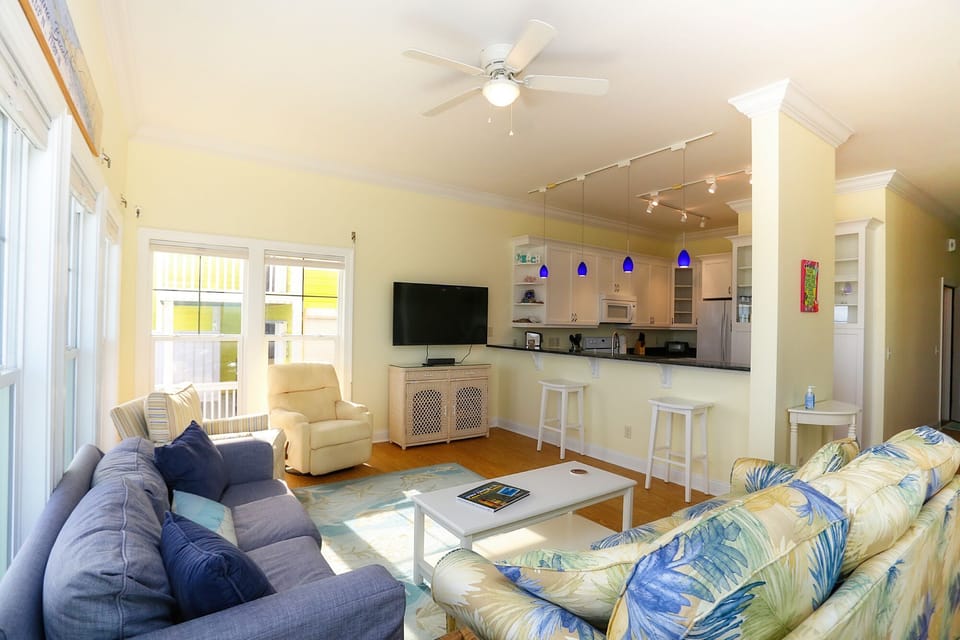 Living Room with brand new smart TV
