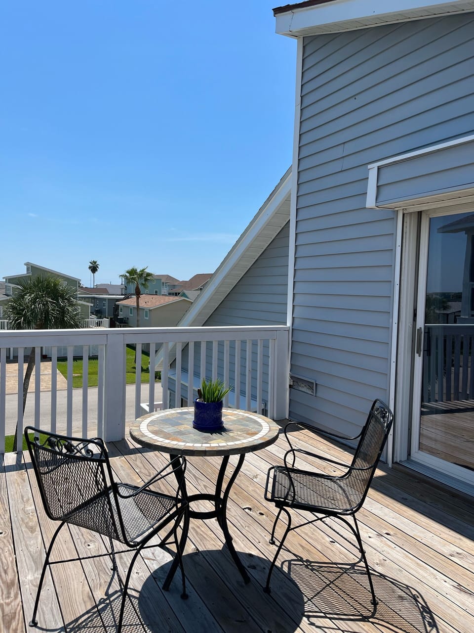 Deck off the primary bedroom 