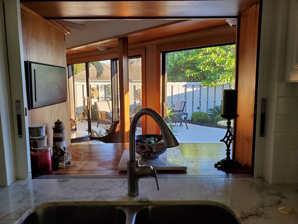 Pass thru window from kitchen