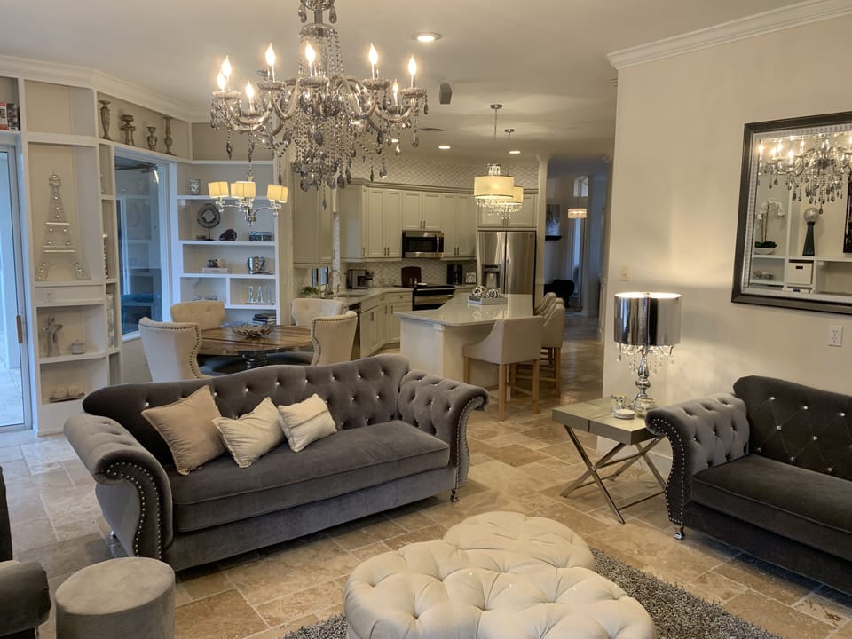 View across Living Room into Kitchen