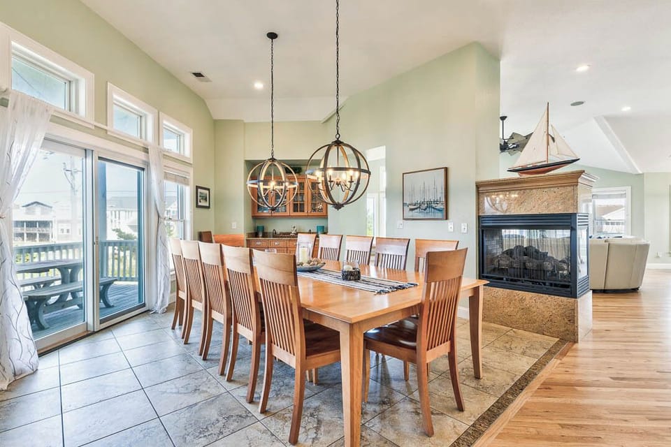 Top-Level Dining Room with Table (seats 12)
