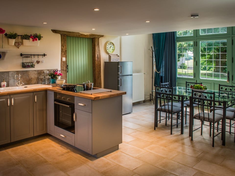 Spacious open plan kitchen and dining area