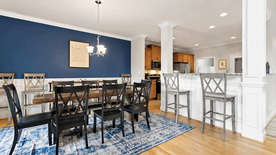 Dining room and kitchen bar