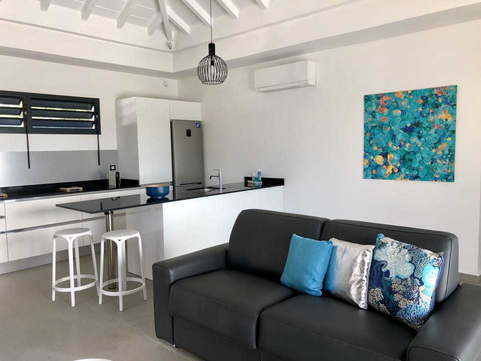 Villa Si ! Séjour avec canapé convertible