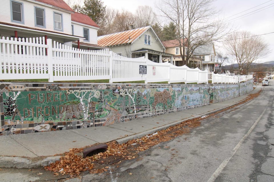 North Creek Mosaic Project Steps outside the door