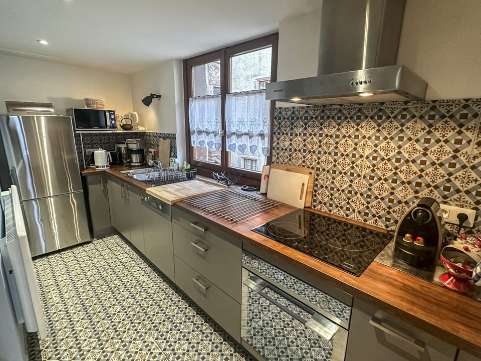 The fully equipped kitchen