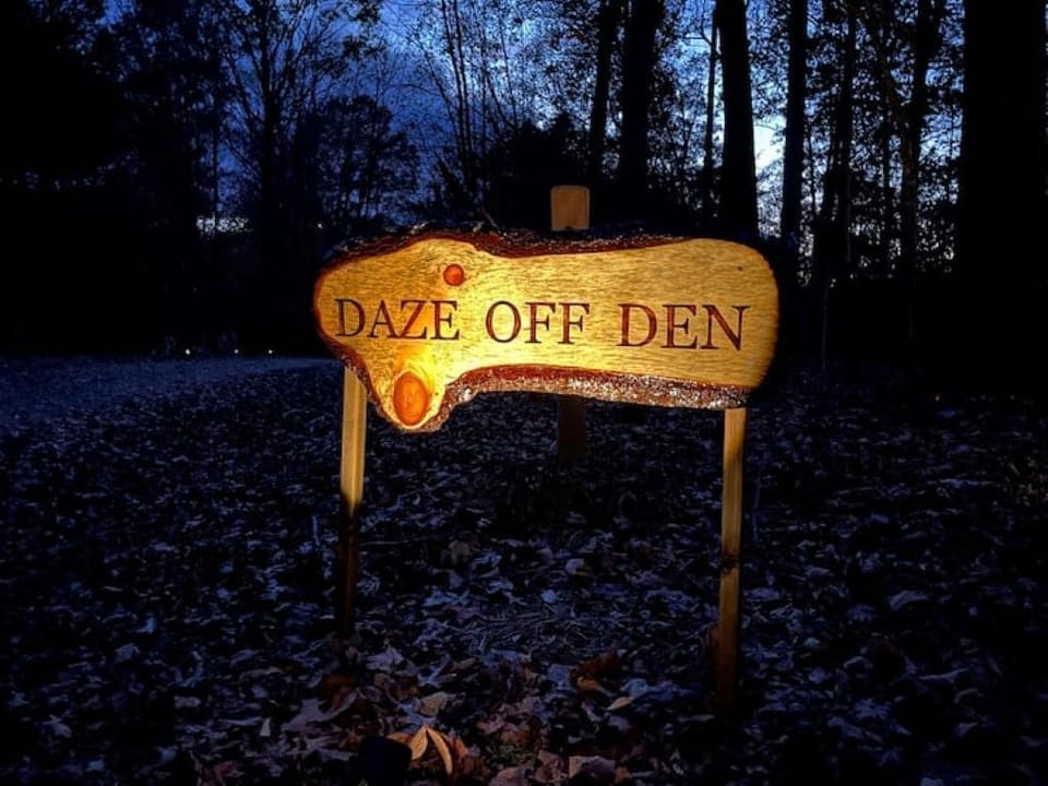 Our welcome sign will greet you as you pull into the driveway.