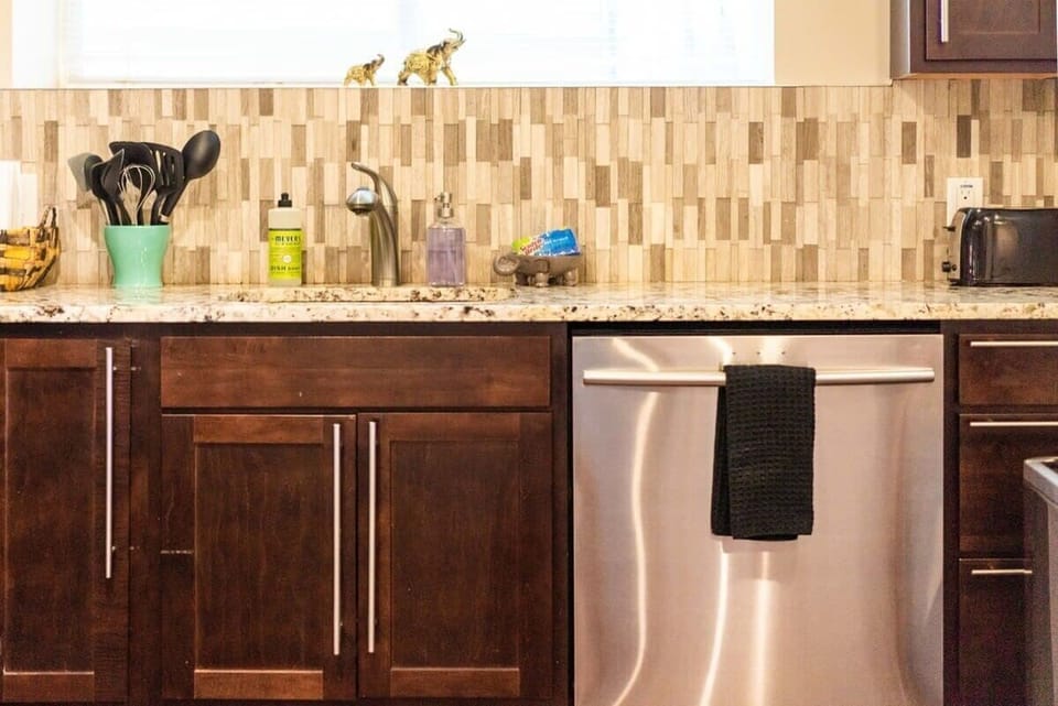 Clear the table, load the dishwasher, and enjoy your drinks.