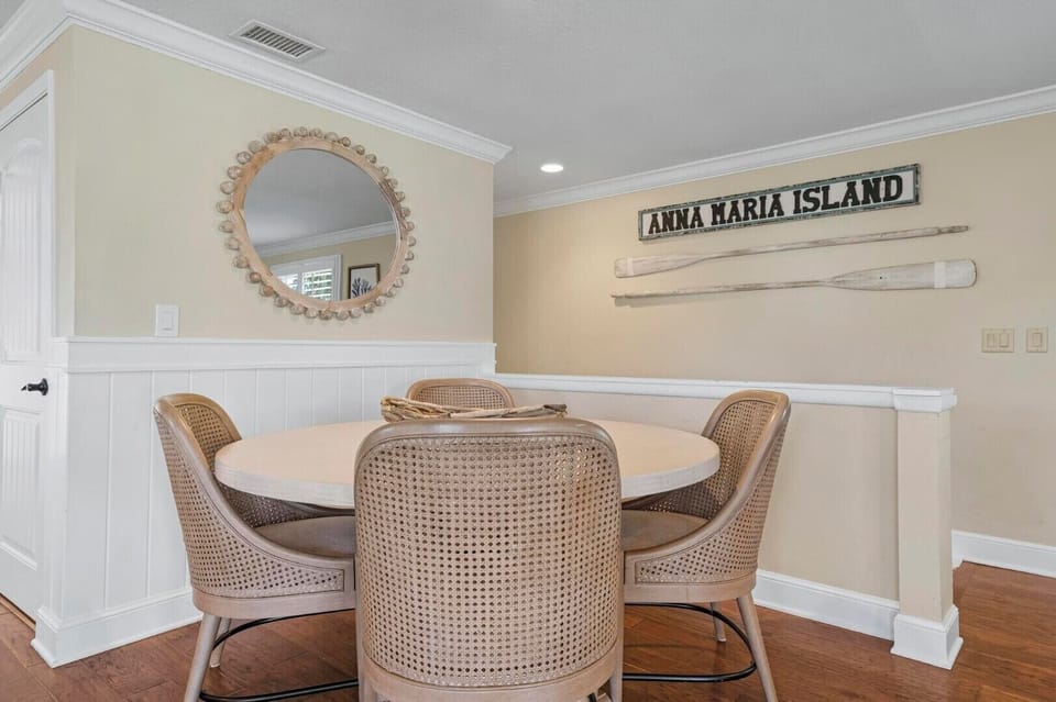 Comfortable dining space for four