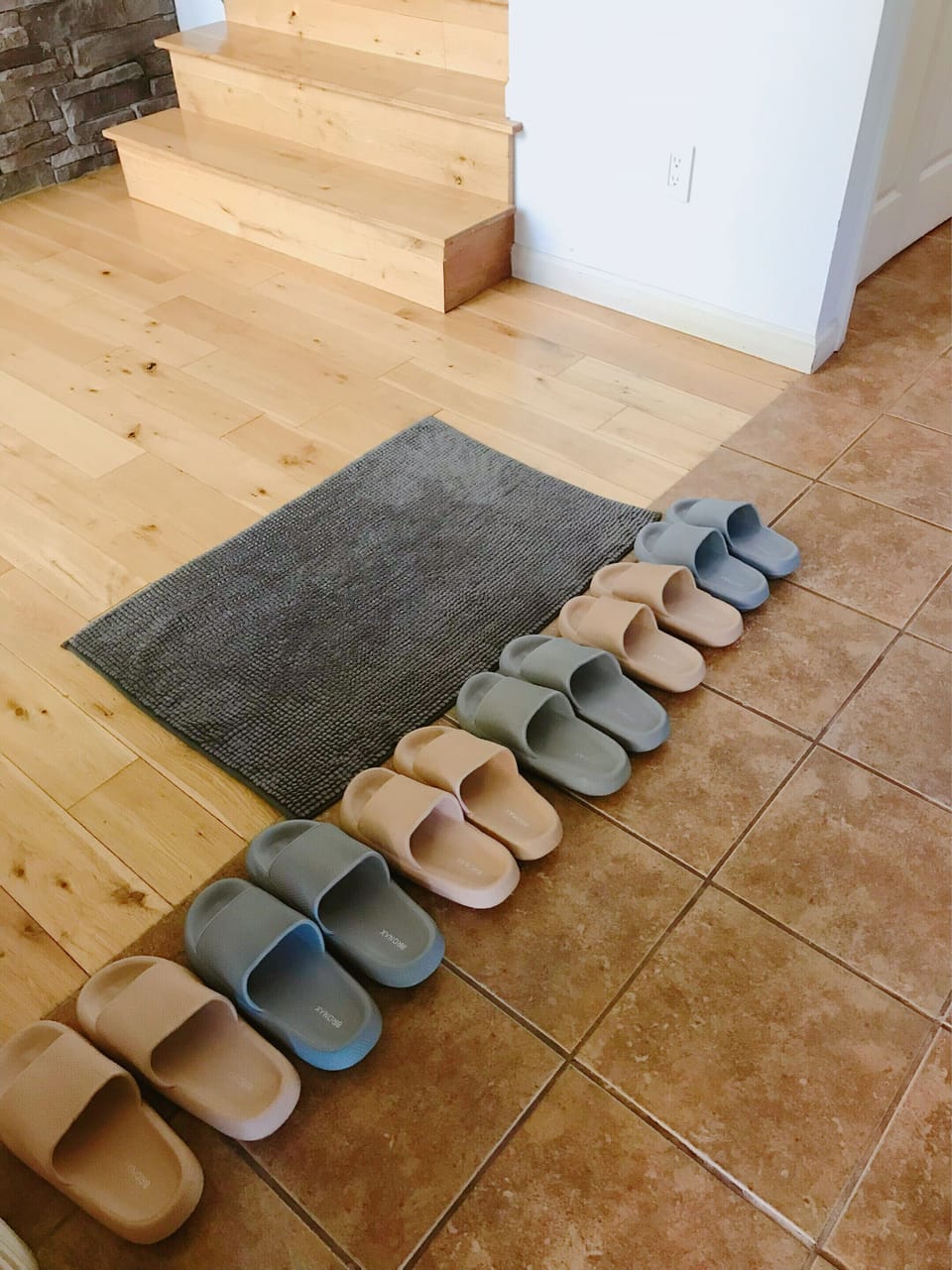 Those sandals for walk outside to the cabana enjoy the hot tub. 