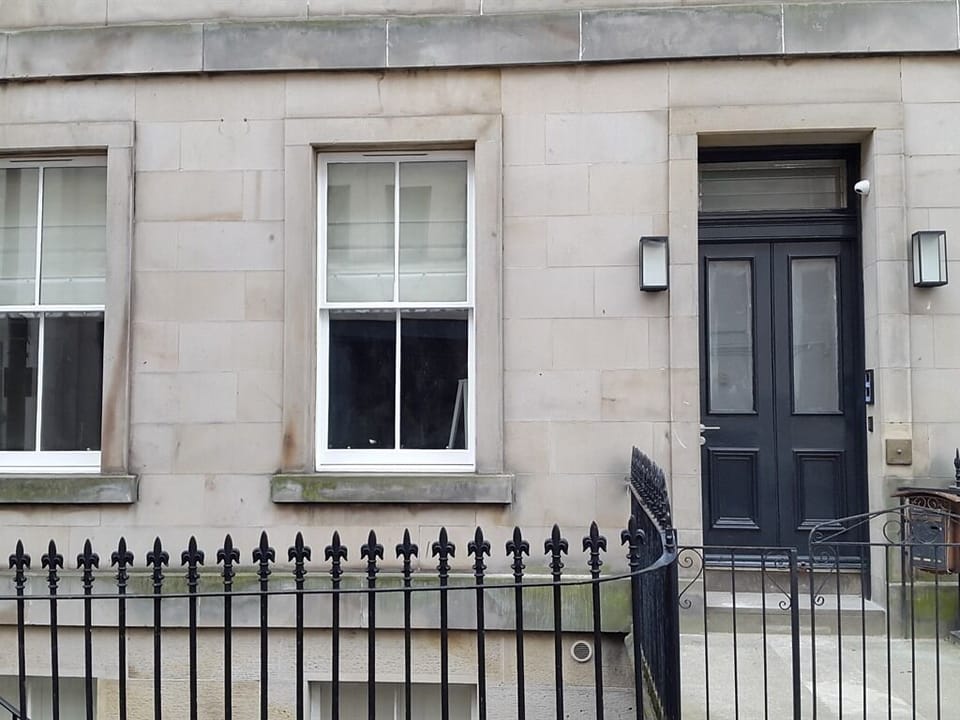 Ground floor access with a couple of steps up to front door