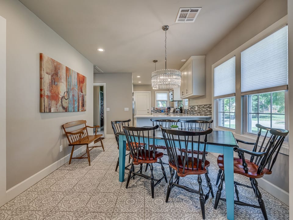 dining table with seating for 6