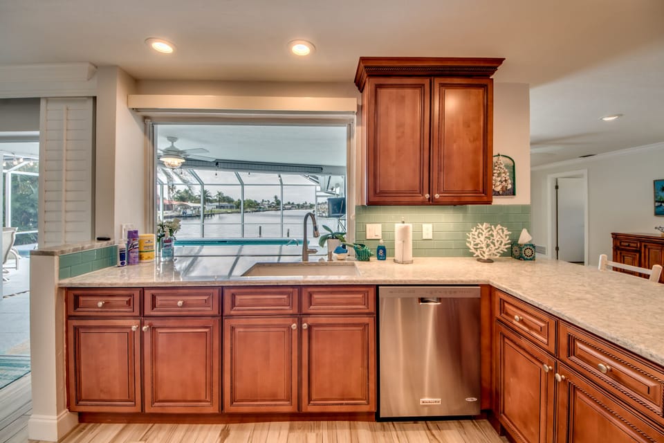 Pass through window in kitchen