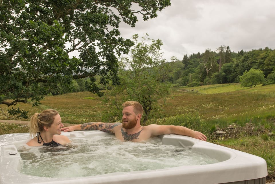 Hot tub in beautiful setting