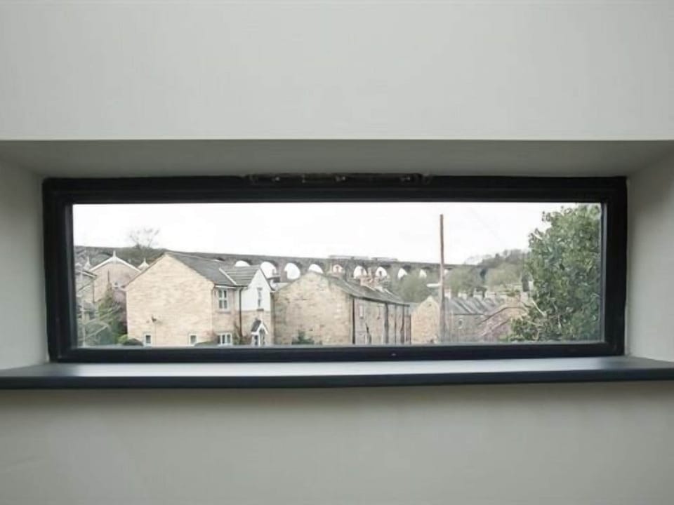 Picture window frames the viaduct
