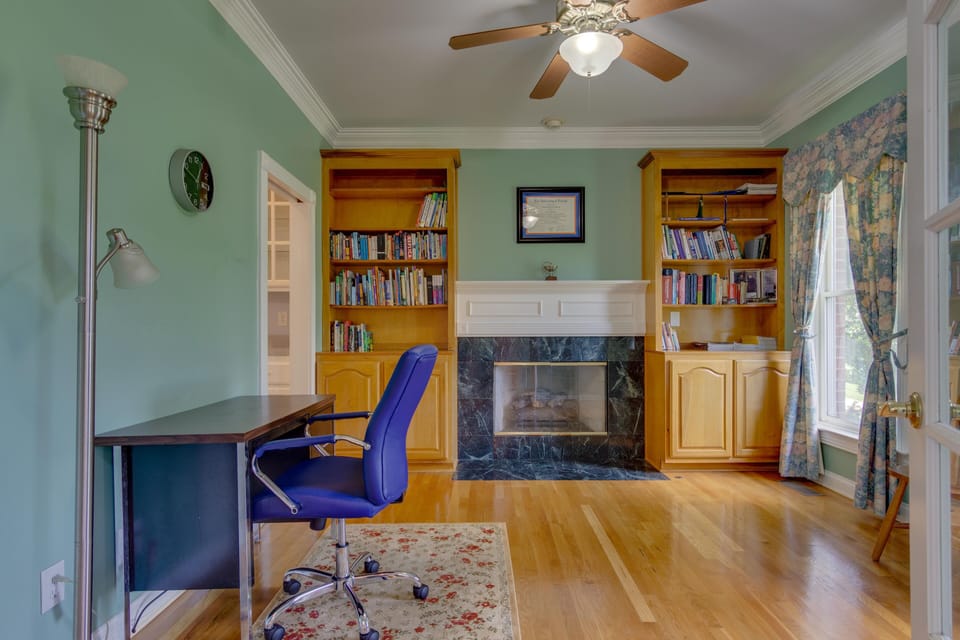 Library, work space and office room