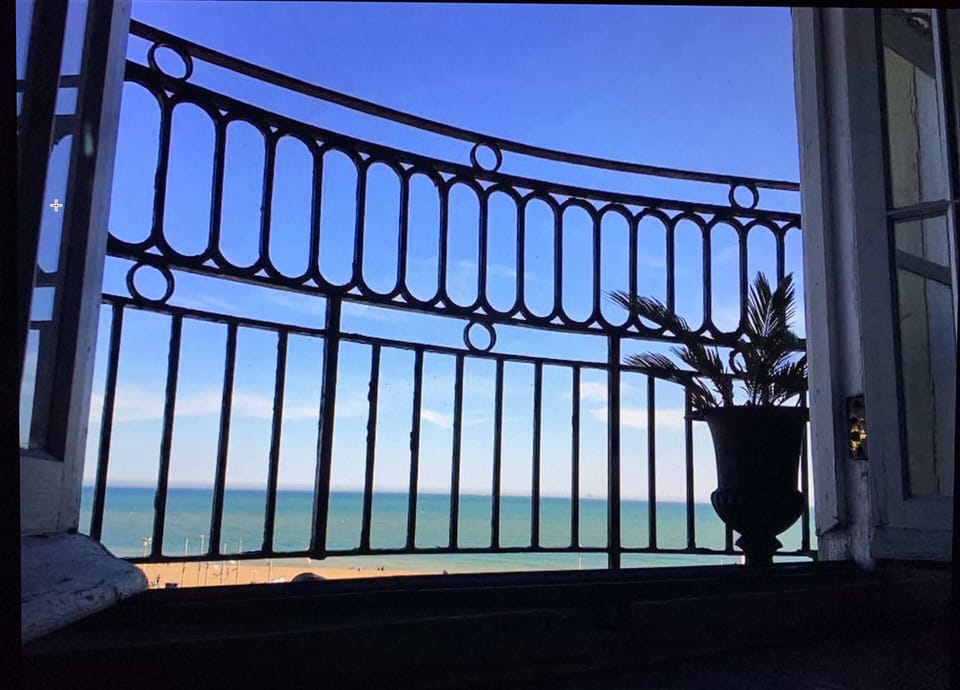 View from our unique balcony looking out to the sea