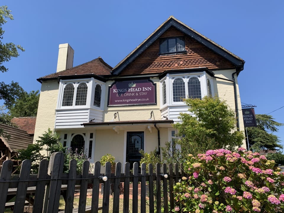 front of pub