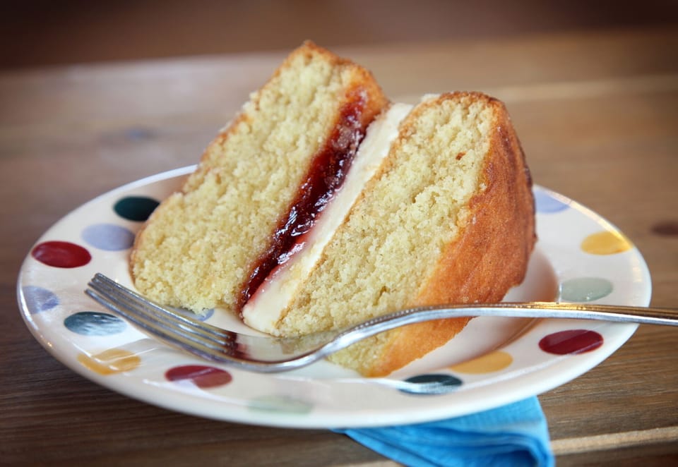 Homemade cake on arrival 