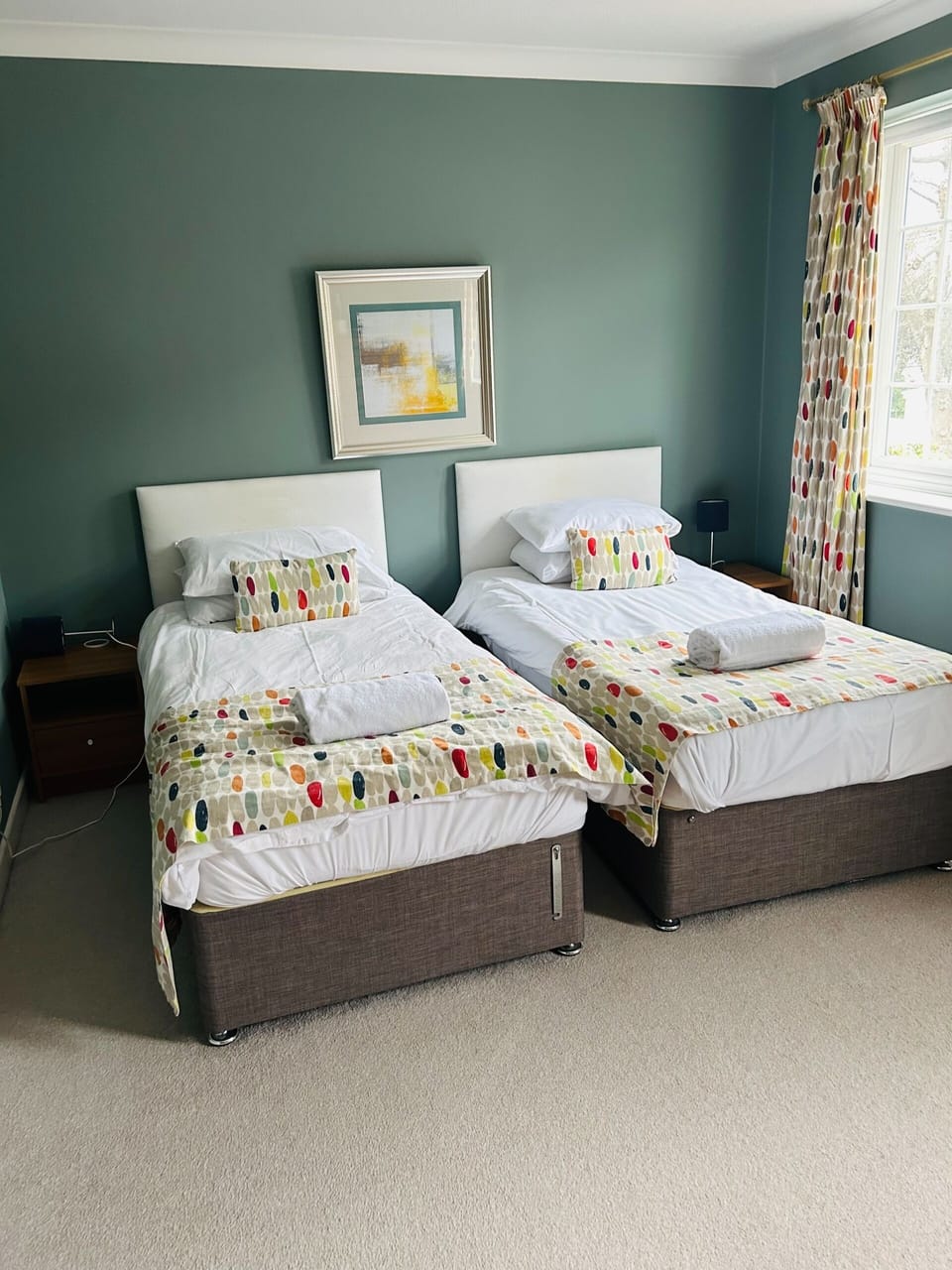 Bedroom with two single beds