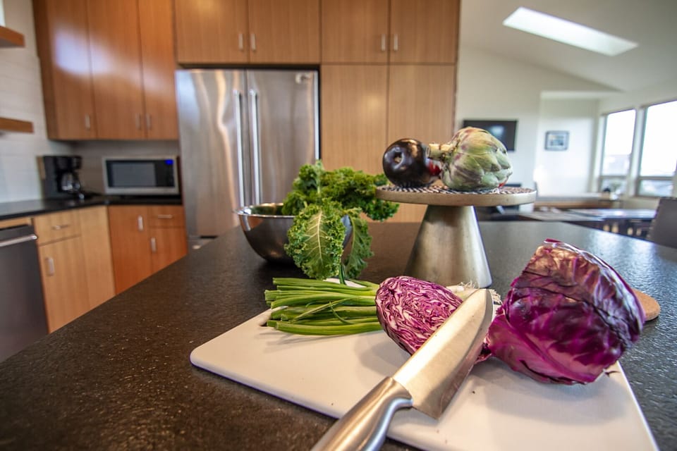 Grab some produce from the farmers market for dinner.