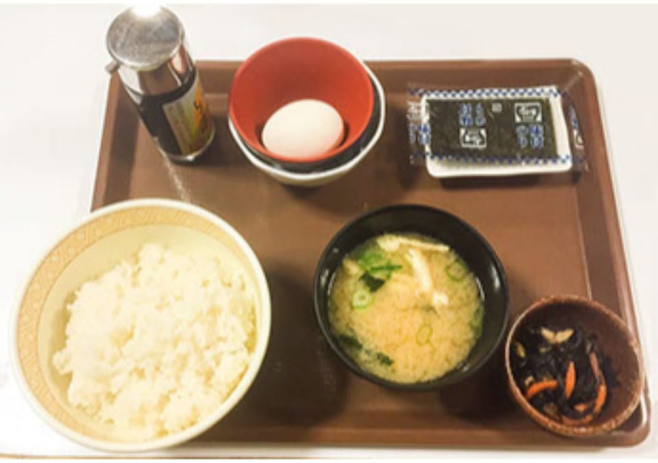 Sukiya egg over rice